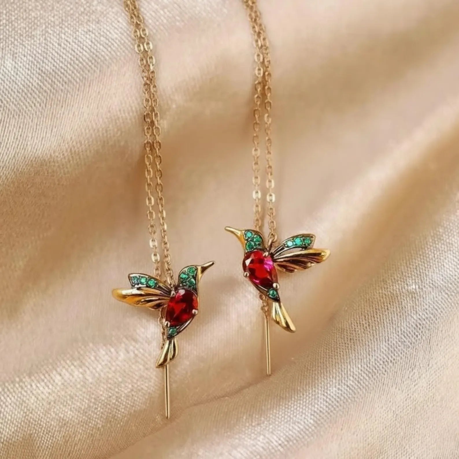 Hummingbird Threader Earrings